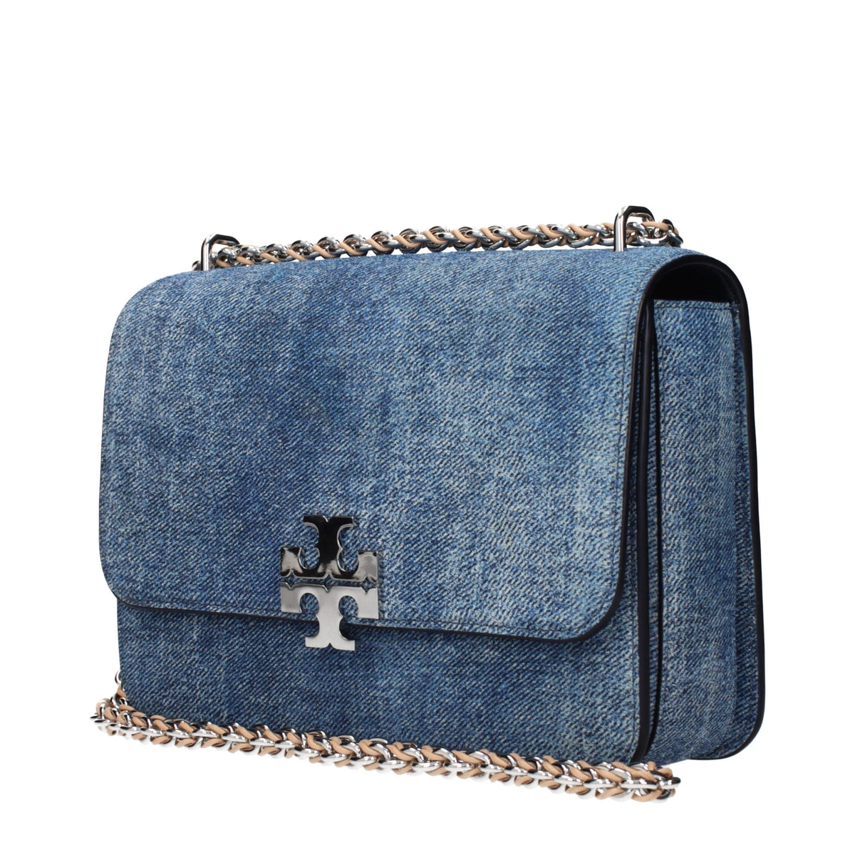 Blå Tory Burch skuldertaske i ruskind