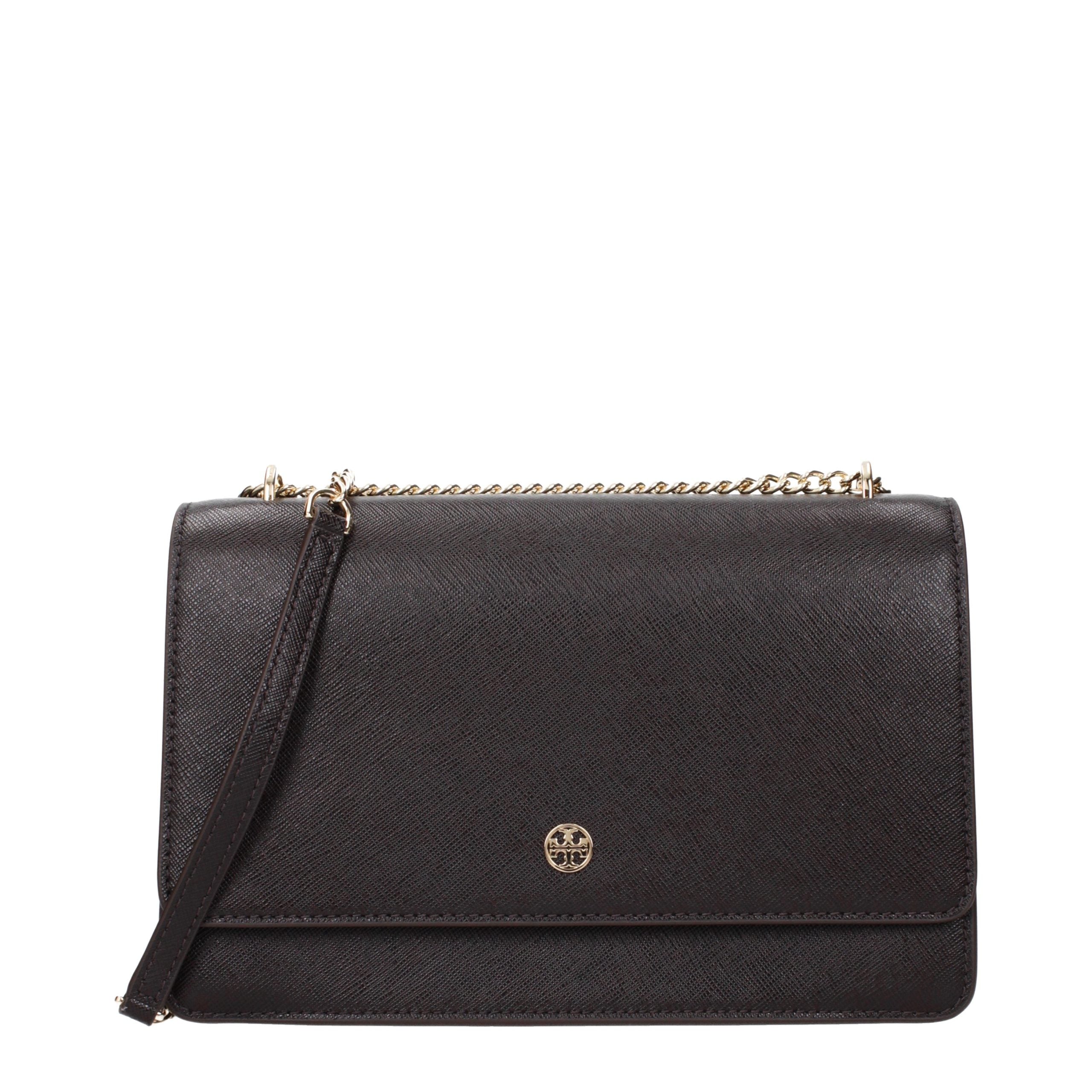 Brun Tory Burch crossbodytaske i læder