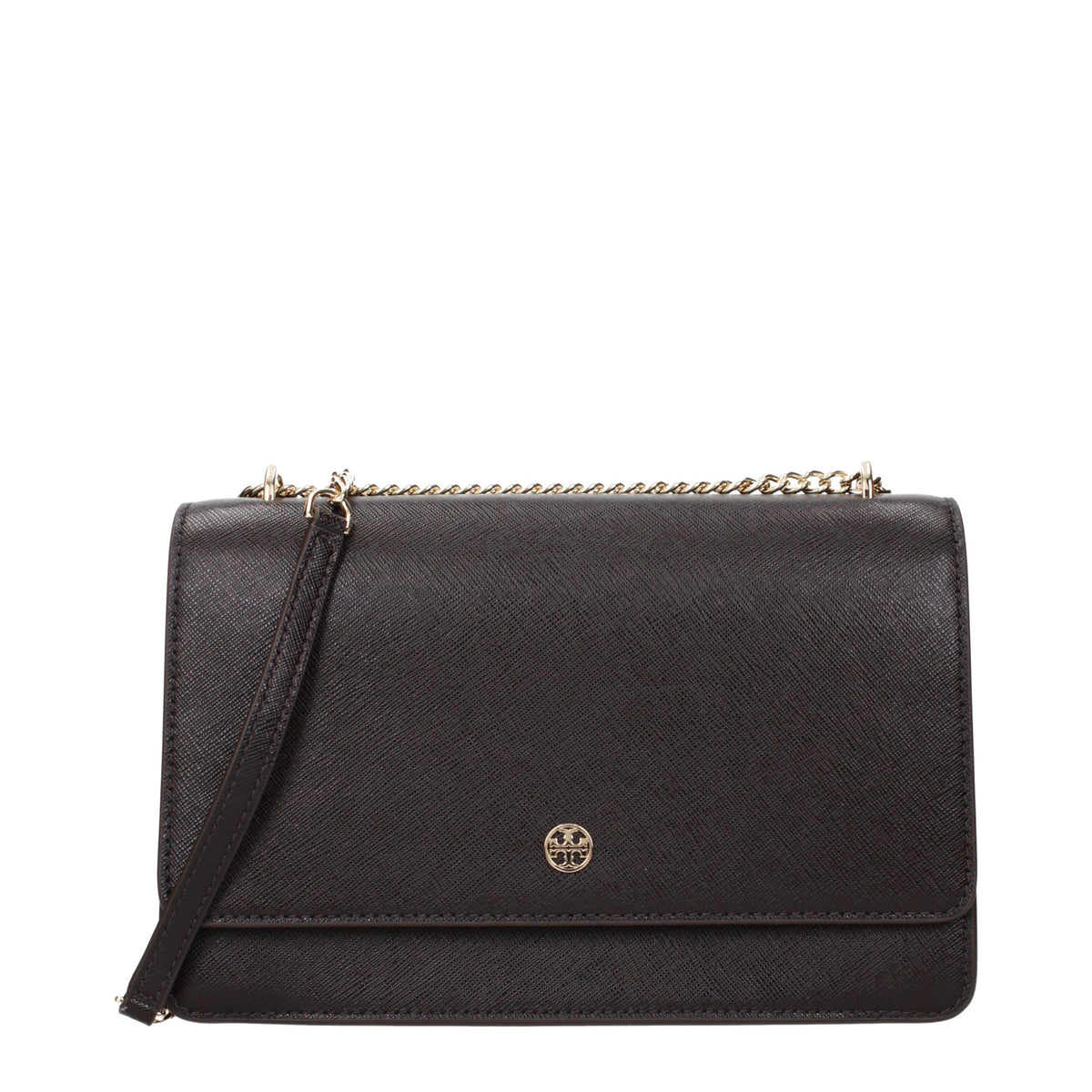 Brun Tory Burch crossbodytaske i læder