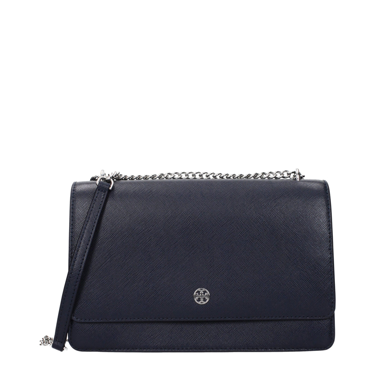 Blå Tory Burch crossbodytaske i læder