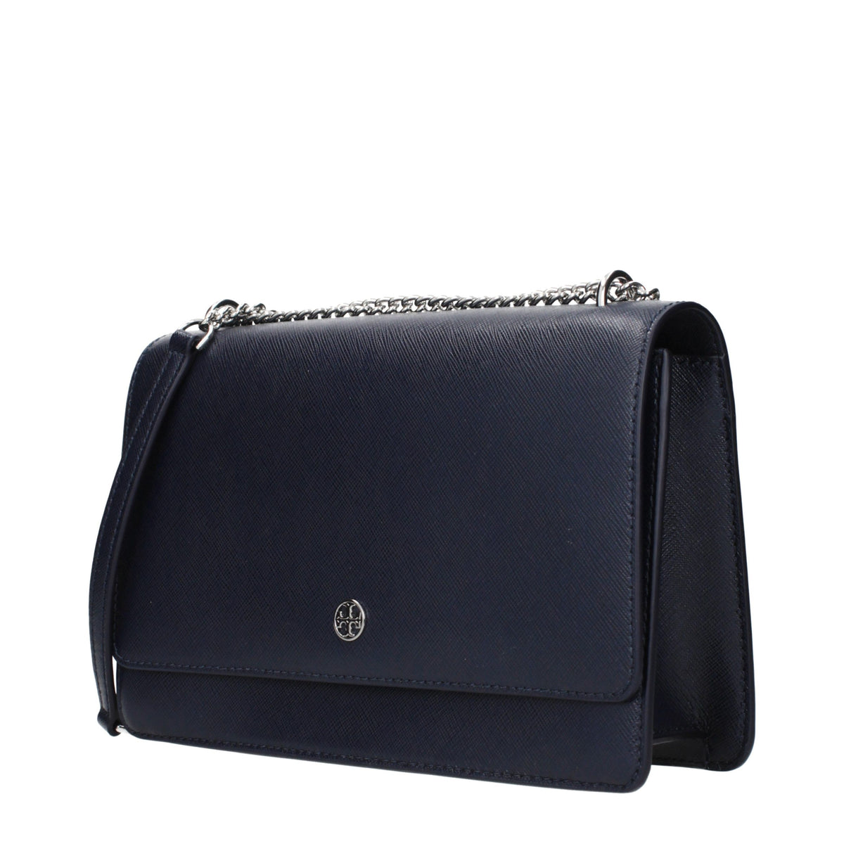 Blå Tory Burch crossbodytaske i læder