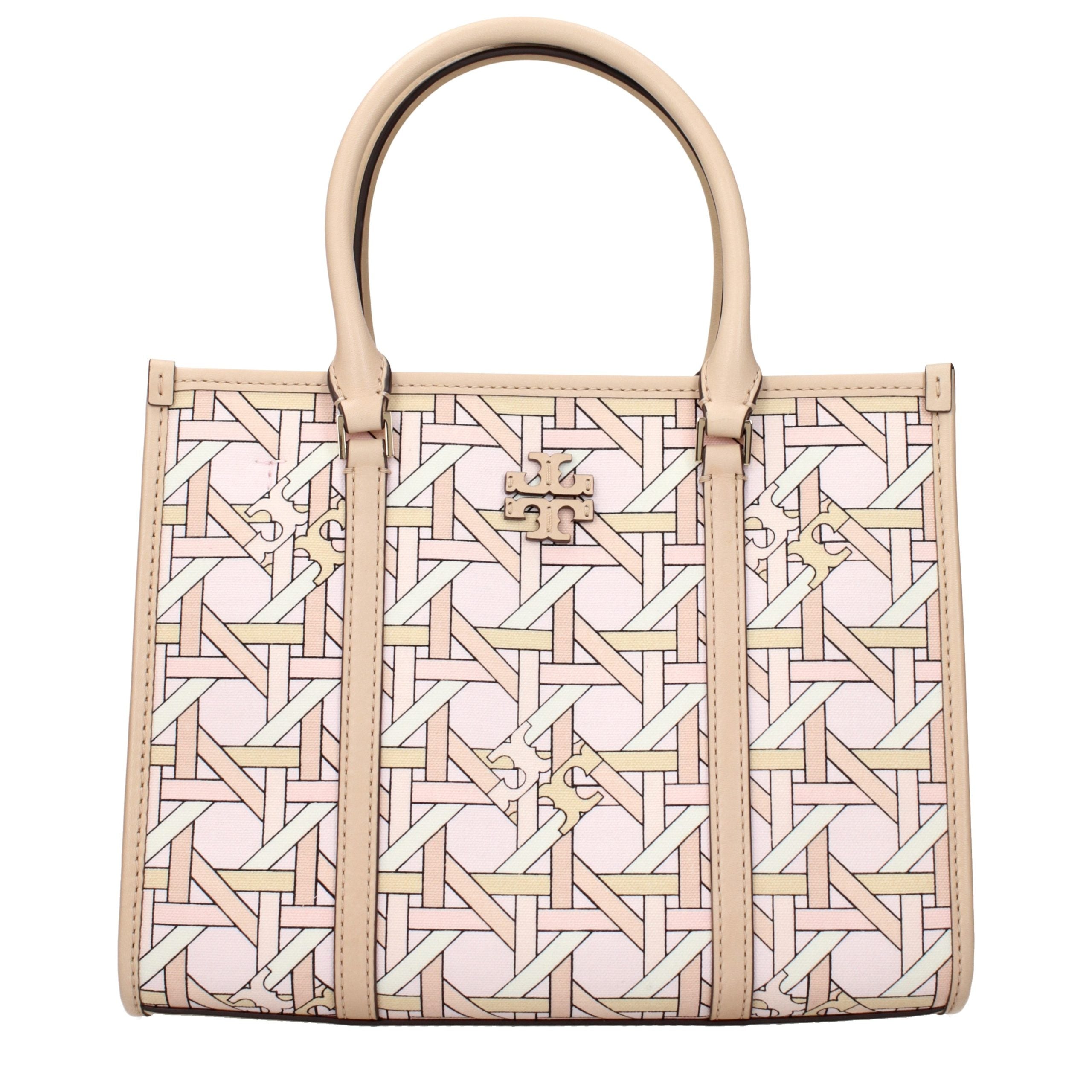 Lyserød Tory Burch håndtaske i stof