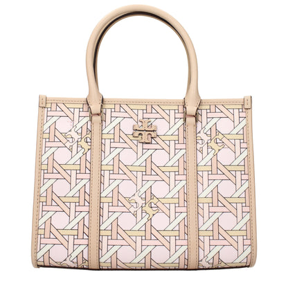 Lyserød Tory Burch håndtaske i stof
