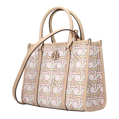 Lyserød Tory Burch håndtaske i stof