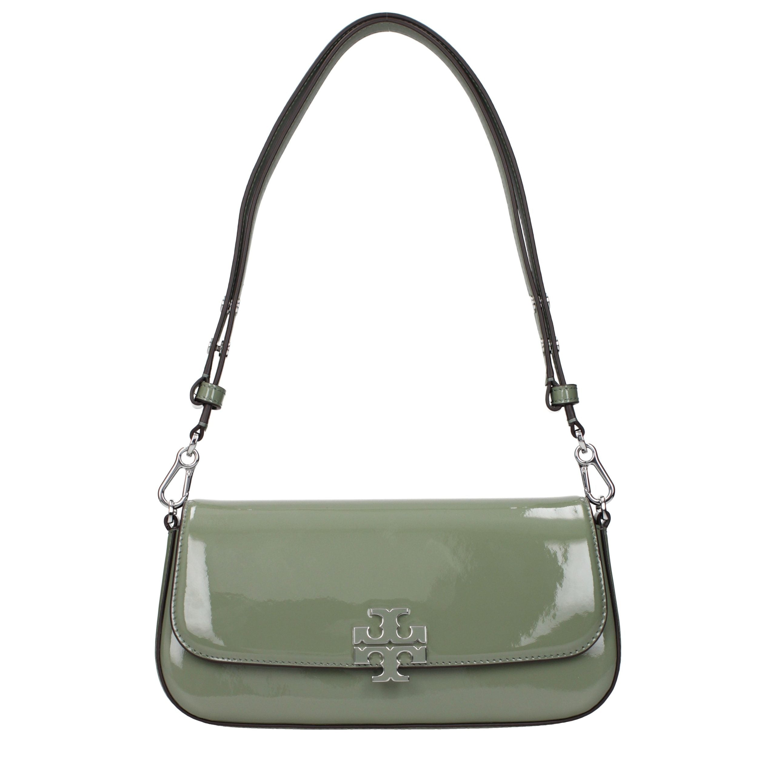 Grøn Tory Burch skuldertaske i patentlæder