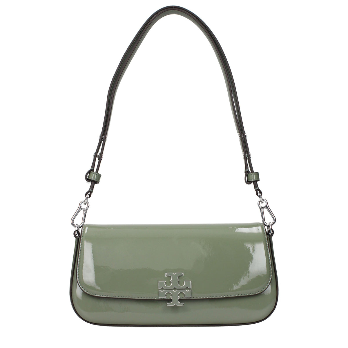 Grøn Tory Burch skuldertaske i patentlæder
