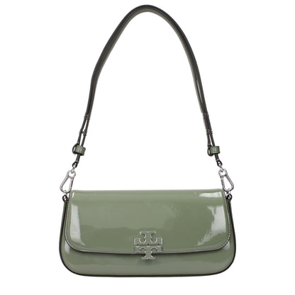 Grøn Tory Burch skuldertaske i patentlæder