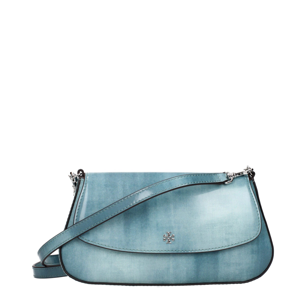Blå Tory Burch crossbodytaske i læder