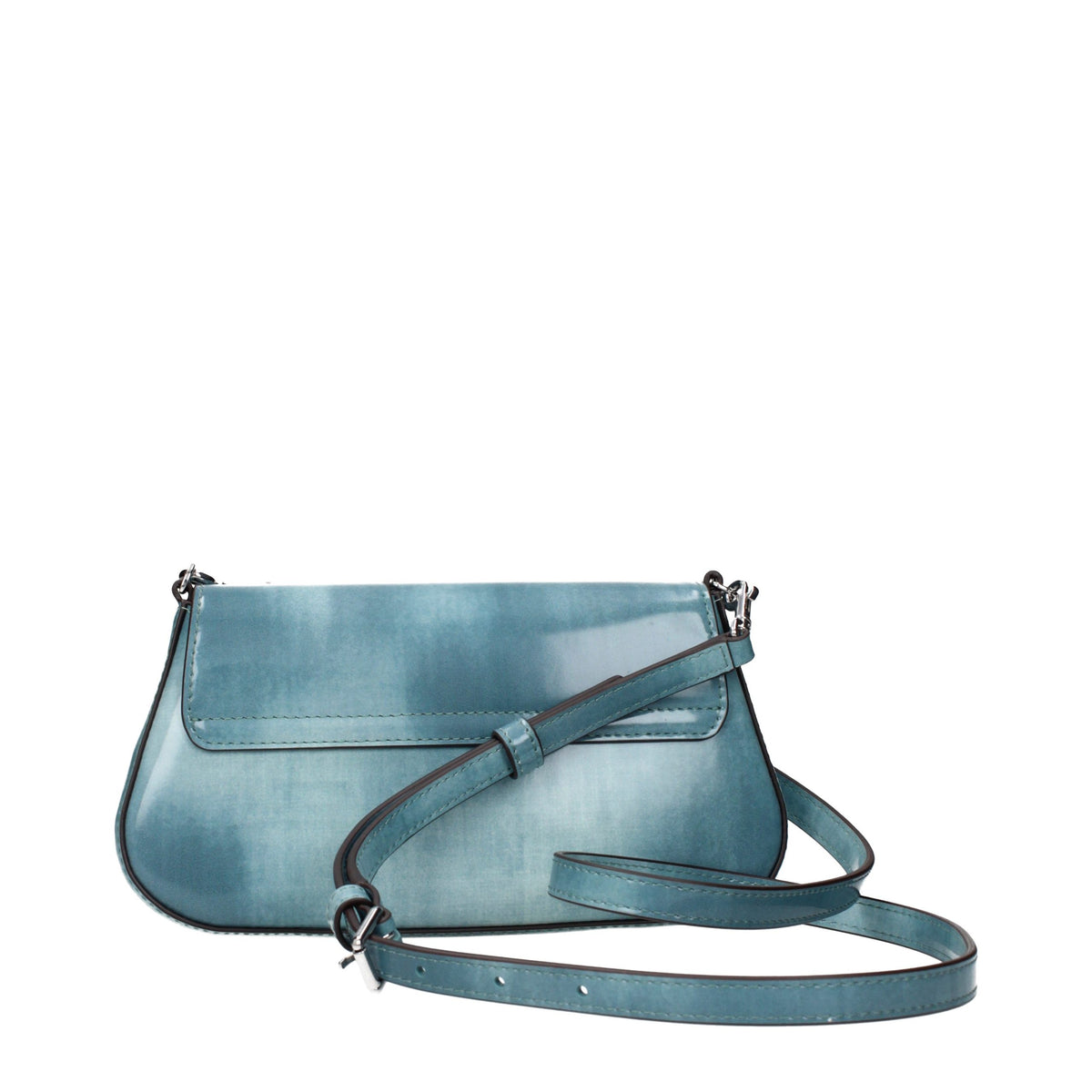 Blå Tory Burch crossbodytaske i læder