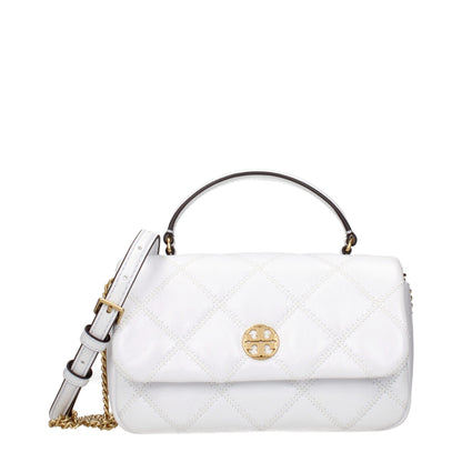 Hvid Tory Burch læderhåndtaske