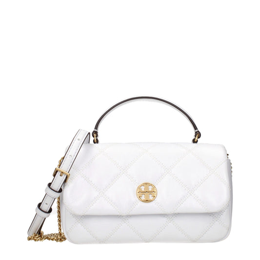 Hvid Tory Burch læderhåndtaske