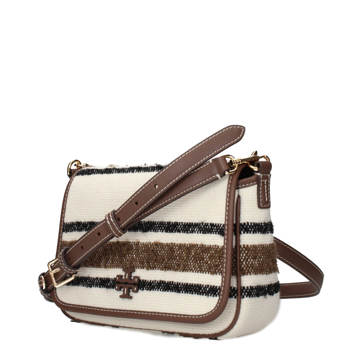 Beige Tory Burch crossbodytaske i stof