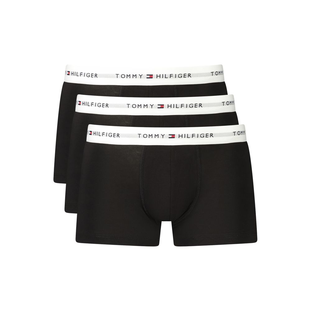 Sorte Tommy Hilfiger boxershorts i bomuld, 3-pak