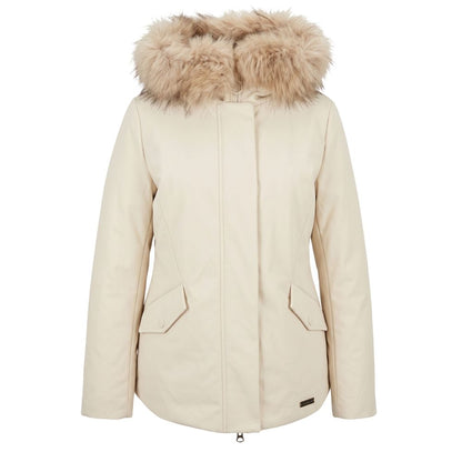 Hvid Baldinini Trend parka i nylon