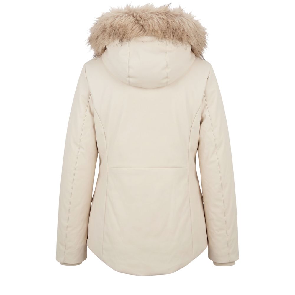 Hvid Baldinini Trend parka i nylon