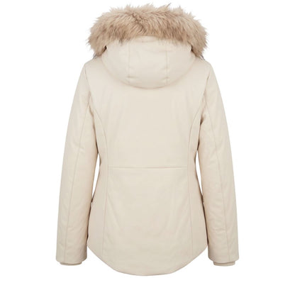 Hvid Baldinini Trend parka i nylon