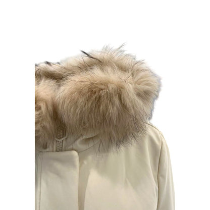 Hvid Baldinini Trend parka i nylon