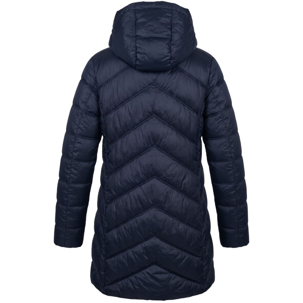 Blå Baldinini Trend lang polstret damejakke i nylon