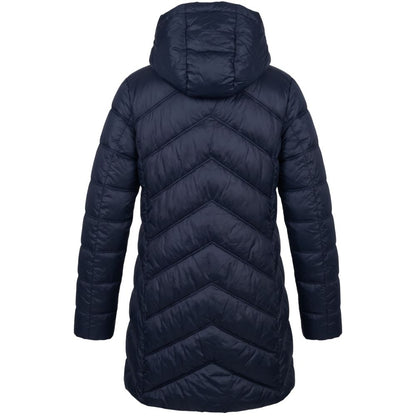 Blå Baldinini Trend lang polstret damejakke i nylon