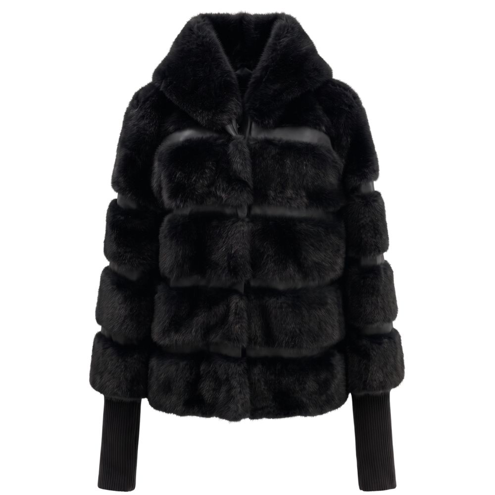 Sort Baldinini Trend polstret jakke i polyester
