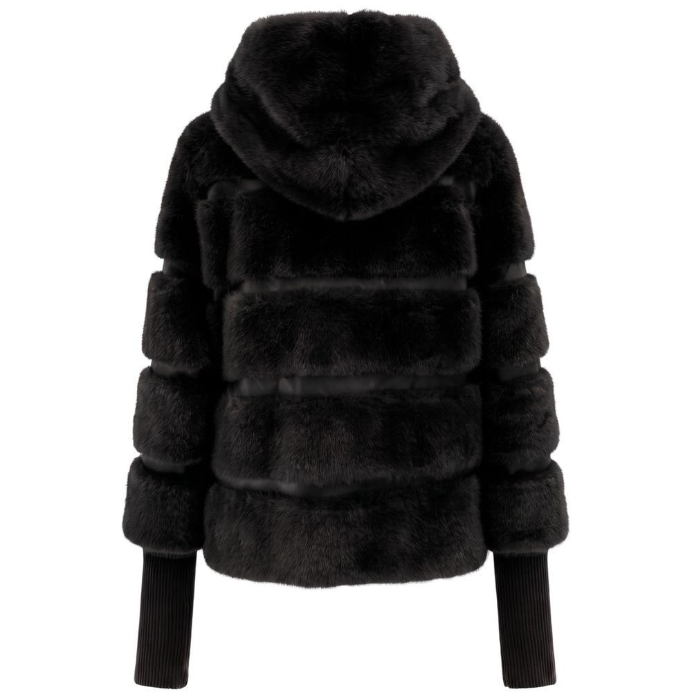 Sort Baldinini Trend polstret jakke i polyester