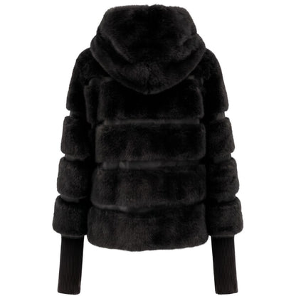 Sort Baldinini Trend polstret jakke i polyester