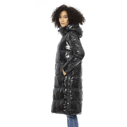 Sort Baldinini Trend parka i nylon til kvinder