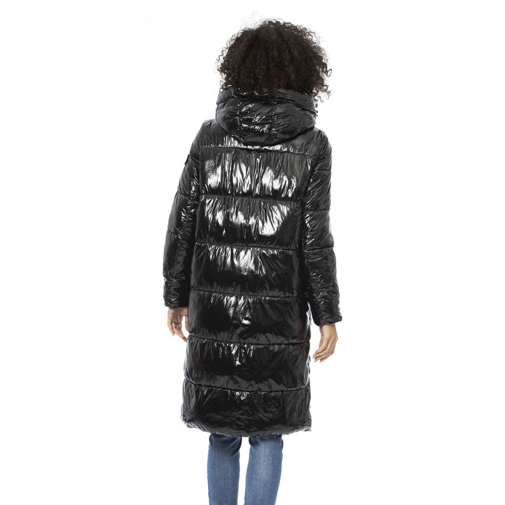 Sort Baldinini Trend parka i nylon til kvinder
