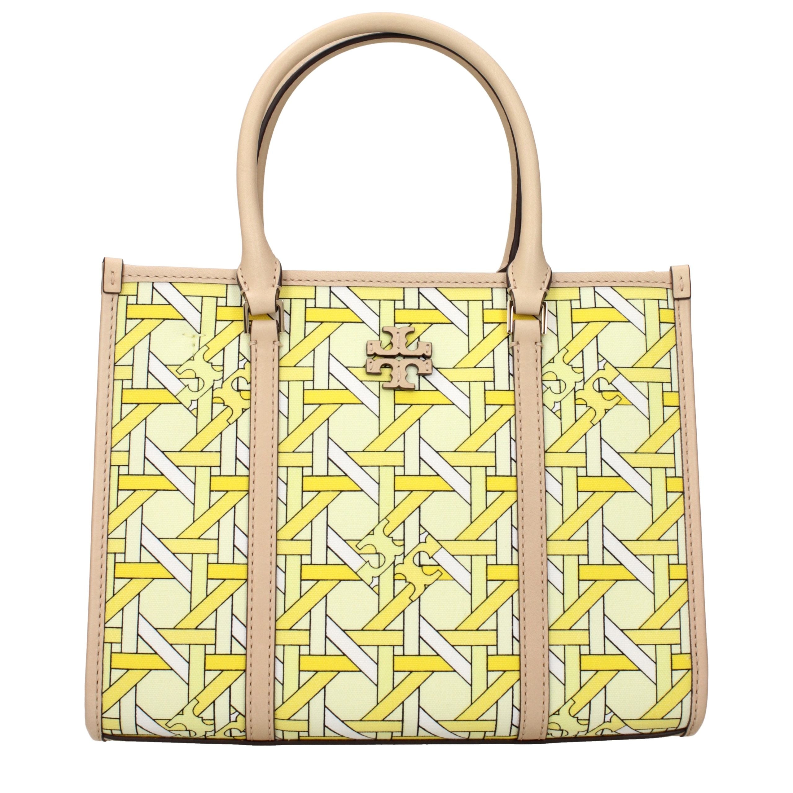 Gul Tory Burch håndtaske i tekstil