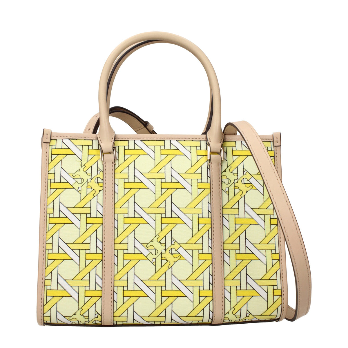 Gul Tory Burch håndtaske i tekstil