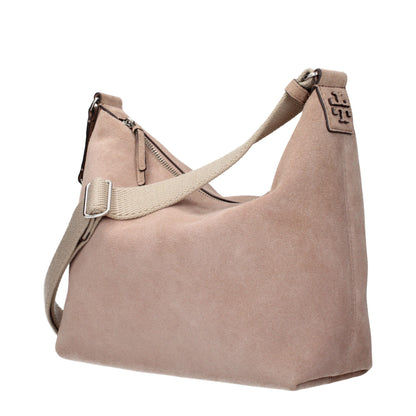 Tory Burch lyserød crossbodytaske i ruskindslæder