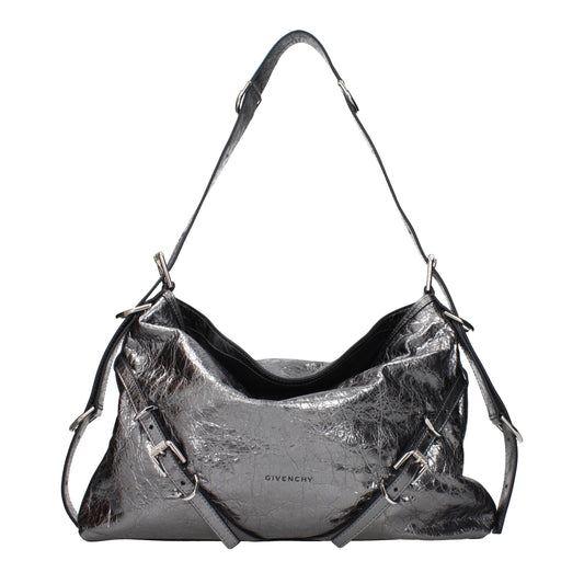 Givenchy Gray Leather Shoulder Bag