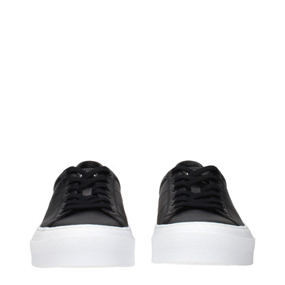 Sorte Givenchy lavtop-sneakers i læder