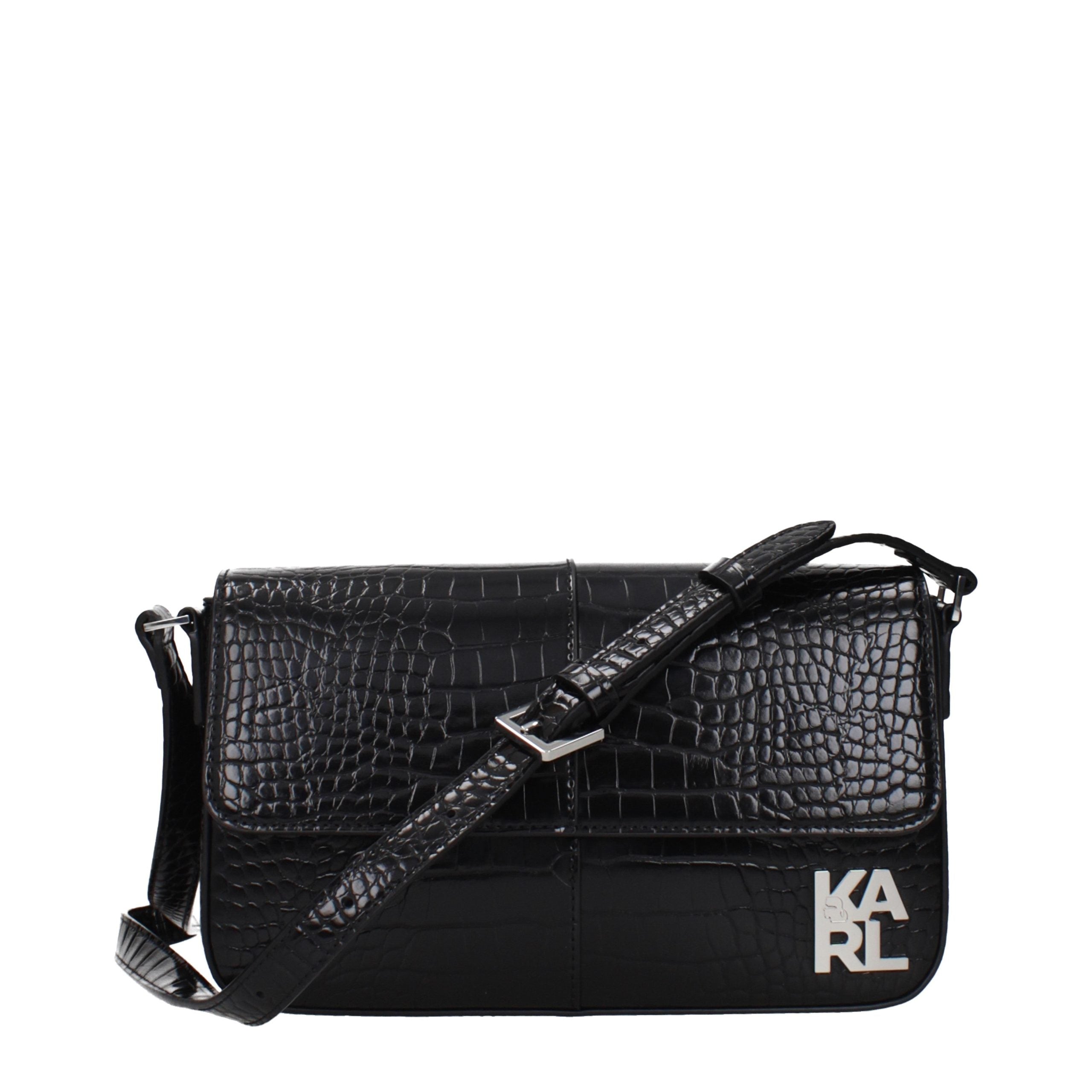 Karl Lagerfeld Black Polyethylene Shoulder Bag