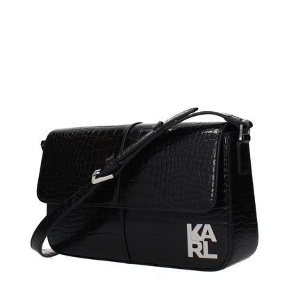 Karl Lagerfeld Black Polyethylene Shoulder Bag