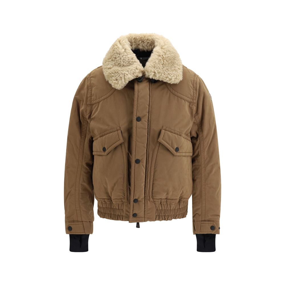 Brun Moncler Grenoble bomberjakke i bomuld og polyester