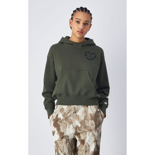 Militærgrøn Champion sweatshirt i bomuldsblanding