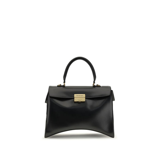 Sort Balenciaga Hourglass Avenue taske i kalvelæder