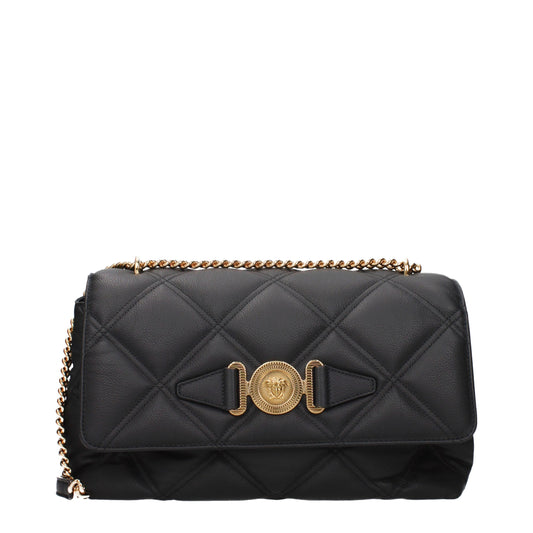 Sort Versace crossbodytaske i læder