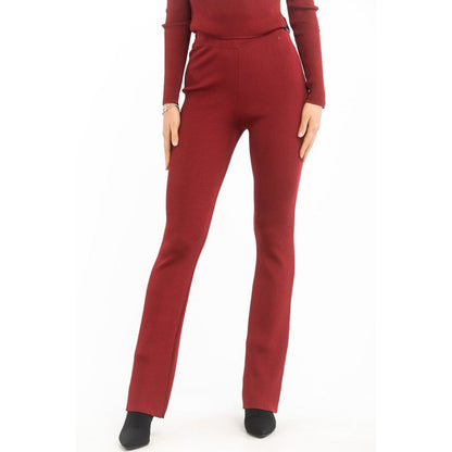 Patrizia Pepe Red Viscose Casual Pants
