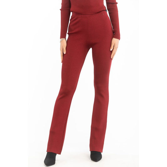 Patrizia Pepe Red Viscose Casual Pants