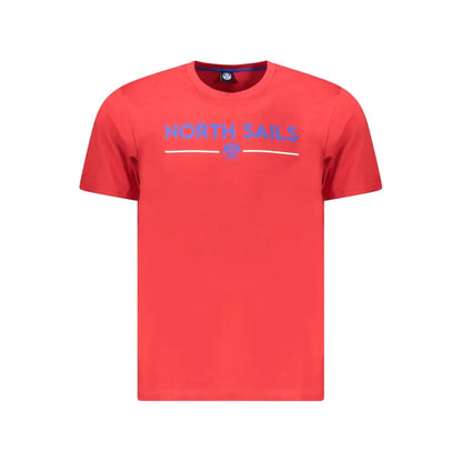 North sails rød bomuld herre t-shirt med lilla logo