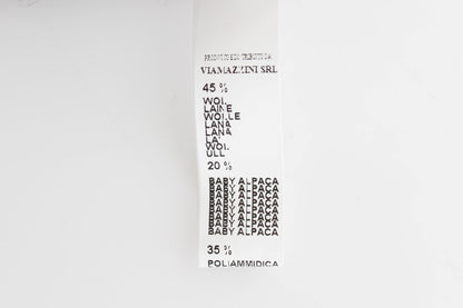 Mørkegrå cropped cardigan i alpakauld, uld og polyamid