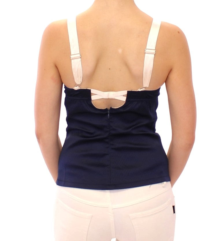 Dolce & Gabbana Blue Sailor Motive Tank Top