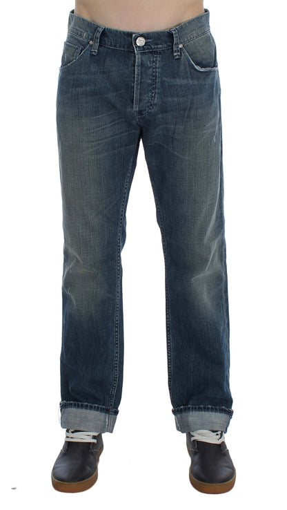 ACHT blå vaskede jeans i bomuldsdenim