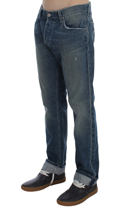 ACHT blå vaskede jeans i bomuldsdenim