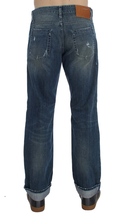 ACHT blå vaskede jeans i bomuldsdenim