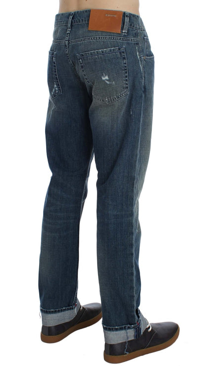 ACHT blå vaskede jeans i bomuldsdenim