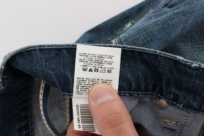 ACHT blå vaskede jeans i bomuldsdenim
