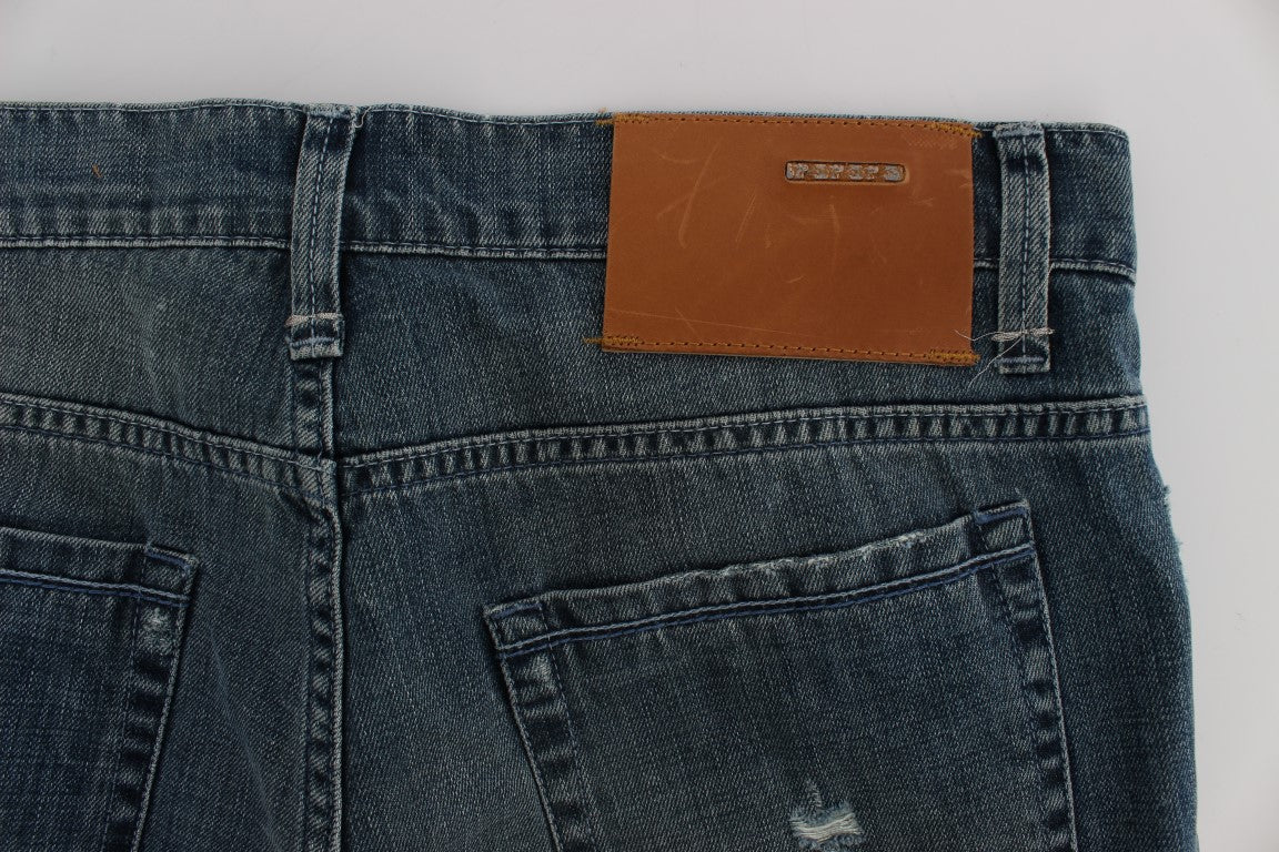 ACHT blå vaskede jeans i bomuldsdenim